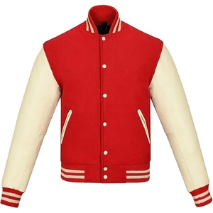 Custom Logo High Quality Winter Men's Baseball College <b>Jackets</b> Customized Color Wholesale Blank <b>Plain</b> <b>Varsity</b> <b>Jacket</b> for Men - Product Image 1