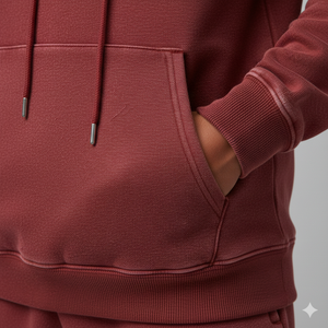 Trajes Deportivos de Invierno Cálidos, Transpirables, Lisos, con Capucha y Hombros Caídos, Estilo Vintage, Fabricados en Fábrica, Servicios OEM - Product Image 5