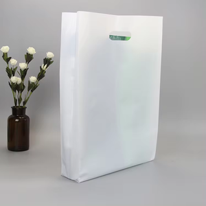 Sacs en plastique bon marché logos personnalisés sacs découpés à joint latéral en PE emballage de produits personnels sacs en plastique pour faire les courses à l'épicerie - Product Image 5