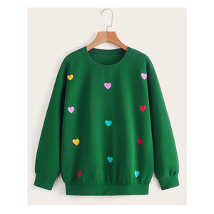 Sudaderas de Forro Polar con Estampado de Corazón de Diseño Único para Mujer, Ropa de Moda Nueva y Duradera Hecha de Poliéster y Algodón para Otoño e Invierno - Product Image 1