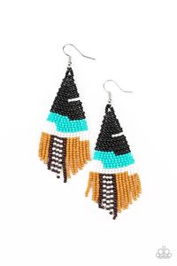 Best quality <b>earring</b> for wearing in wedding seed beaded embroidery <b>handmade</b> <b>earring</b> for girls from India - Product Image 4