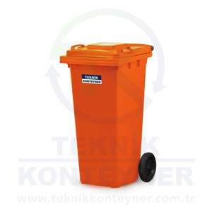 Offre Spéciale conteneur de déchets de luxe en plastique orange 120L meilleure structure debout de qualité avec l'induction pour l'usage extérieur - Product Image 3