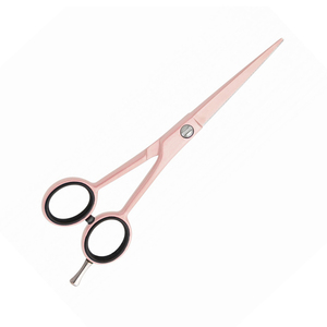 กรรไกรตัดผมใบมีดสแตนเลสคมสำหรับร้านตัดผมสีชมพูอ่อน - Product Image 2