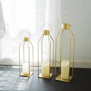 Trendy Golden Iron Metal Wire Hanging <b>Lantern</b> <b>Tall</b> Size Floor Candle <b>Lantern</b> for Outdoor Christmas Home Garden Decor - Product Image 4