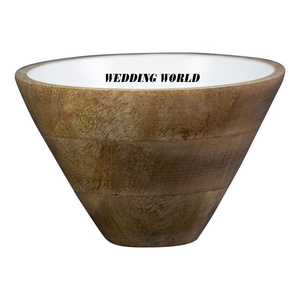 Cuenco de chocolate de madera con acabado de nogal, diseño creativo, cuenco dulce hecho a mano, cuenco decorativo de madera para bodas y eventos - Product Image 5