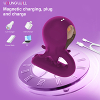 Oktopus-förmiger Doppelkopf-Klitoris-Saugvibrator mit Luftpulsstimulation für Frauen, Wiederaufladbar, 10 Vibrationsmodi, Sexspielzeug