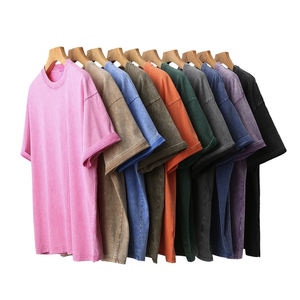 Amriss Vintage lavado con ácido camisetas unisex logotipo personalizado ropa de calle proveedor de Bangladesh de confianza moda global listo camisetas a granel - Product Image 1