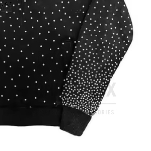 ชุดวอร์มผู้ชายแบบซิปเต็มตัว ประดับคริสตัล ระยิบระยับ ระบายอากาศได้ดี น้ำหนักเบา ผลิตจากโพลีเอสเตอร์/คอตตอน เหมาะสำหรับฤดูหนาว มีฮู้ด พร้อมโลโก้คริสตัล - Product Image 2