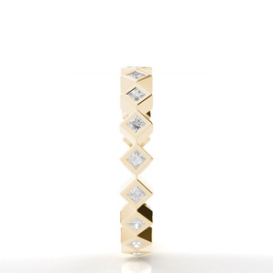 Anillo de diamante de eternidad completa, diseño minimalista de 0,40 quilates, diamantes cultivados en laboratorio para funciones étnicas - Product Image 2