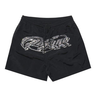Personalizado 100% algodón de alta calidad Street Style Raw Hem Serigrafía Puff impresión French Terry Shorts para hombres - Product Image 1