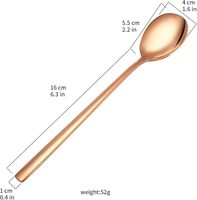 Cuillère en Cuivre Pur de Haute Qualité à Prix Abordable, Sculptée, à Long Manche Épais, Vaisselle Moderne Écologique Compatible Lave-Vaisselle