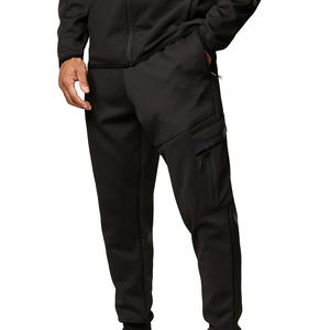 Ensemble de sweat à capuche et pantalon de survêtement style High Street pour hommes pantalon de survêtement zippé uni pour l'hiver - Product Image 4