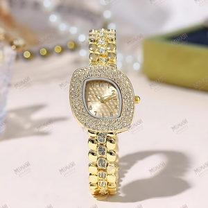 Dames à la mode montres à quartz nouveau Design femme diamant montre glacé découpé unique et poignet montre de luxe - Product Image 4