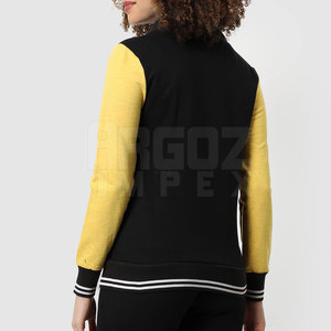 แจ็คเก็ตเลตเตอร์แมนผู้หญิง MOQ ต่ำ - ผ้าฝ้ายถัก ระบายอากาศได้ดี แฟชั่นสำหรับกิจกรรมกลางแจ้ง พร้อมโลโก้แบบกำหนดเอง - Product Image 3