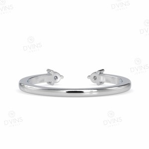 Starlight Diamond Eternity <b>Open</b> <b>Ring</b> Classic 14K Gold with VVS Natural Diamond for Engagement or Wedding Parties - Product Image 4