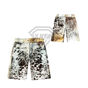 Produit professionnel Street Wear Shorts en cuir de vachette Nouveau style Dernière arrivée Respirant Shorts en cuir de vachette OEM - Product Image 1