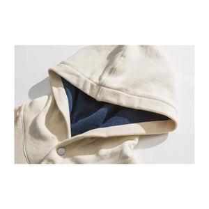 Conception de tissu personnalisé sweats à capuche épais tendance française 100% coton motif surdimensionné Logo pull à capuche résistant au froid - Product Image 4