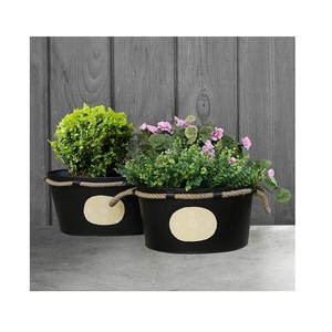 hot sale galvanized metal <b>rectangle</b> planter tub garden planter decorative roof metal antique planter home and garden - Product Image 3