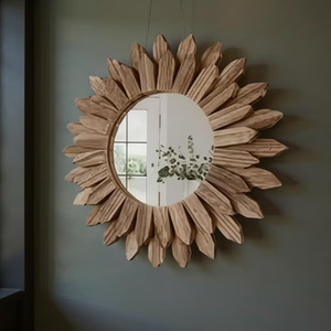 Fabricant de confiance, cadre de miroir mural en bois et en résine de qualité supérieure pour la collection de décoration intérieure haut de gamme - Product Image 3