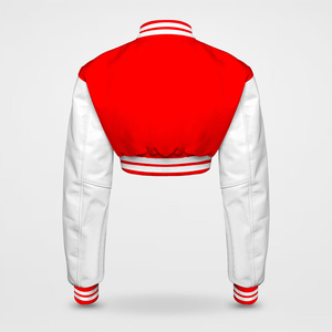 Women's Customizable Cotton Filled Wool Shell Winter <b>Varsity</b> Sports <b>Jackets</b>-Eco-Friendly Breathable Athletic Outerwear - Product Image 3
