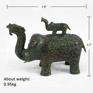 Contenitore per <span class=keywords><strong>Vino</strong></span> in Bronzo a Forma <span class=keywords><strong>di</strong></span> Elefante, Stile Antico, Artigianale, Ornamento <span class=keywords><strong>di</strong></span> Lusso per Casa e Ufficio - Product Image 6