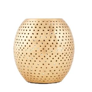 New Fancy Decorative Handmade Gold Tealight Copper Hammered Tealight Candle Holder <b>Egg</b> Shape Centerpiece Classic Candle Holder - Product Image 1