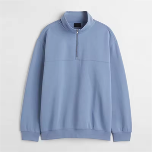 Sudadera con capucha para hombre 14 con logotipo personalizado de alta calidad, jersey de lana y algodón con media cremallera - Product Image 4