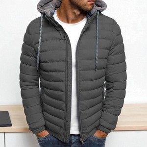 2025 hommes doudoune haute qualité couleur personnalisée hommes veste mode manches fermeture éclair sweats à capuche bouffantes vestes - Product Image 1