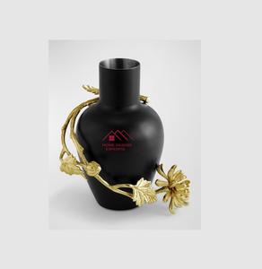 Decoraciones para el hogar Boda Decorativo Calidad estándar Precio al por mayor Florero de hierro Capa de polvo negro Diseño de flores - Product Image 6