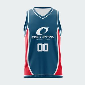 Maillot de basket-ball personnalisé à faible MOQ, nom d'équipe, été, sans manches, sublimation, pour unisexe - Product Image 1