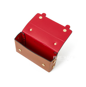 Bolso de mano tipo clutch pequeño con cadena para llevar cruzado - Cuero genuino italiano - Hecho a mano - PS654 - Product Image 3