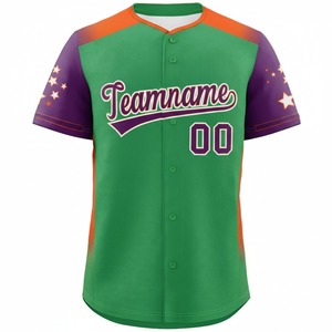 Camiseta de Béisbol Personalizada AFEAN para Hombre, Cuello en V, Manga Corta, Nombre del Equipo y Número Impresos con Transferencia Térmica, Tela Transpirable, Cierre de Botones - Product Image 4