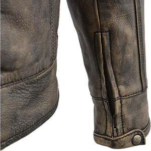 Veste à col montant en cuir de mouton pour hommes de haute qualité du fabricant direct pour la saison d'hiver vendeur chaud avec marque privée - Product Image 5