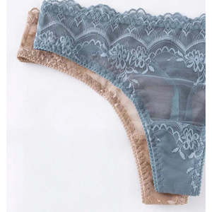 Texlina Của Phụ Nữ Romanceluxe Tinh Tế Quyến Rũ Bộ Sưu Tập 10 cái/gói Ren-Trim Lưới Thong Đồ Lót Sexy - Product Image 5