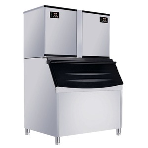 เครื่องทำน้ำแข็งเกล็ดเร็วเชิงพาณิชย์ Flake R404A ขนาด 1 ตัน ผลิตน้ำแข็งได้ 24 ชั่วโมง ระบบอัตโนมัติ ใช้ระบบทำความเย็นด้วยอากาศ เหมาะสำหรับร้านอาหาร บาร์ ใช้ไฟ 220V 3.5kW - Product Image 1
