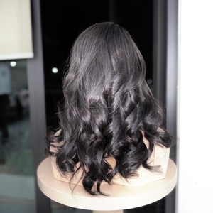 Perruque en cheveux naturels de haute qualité, perruque à fermeture frontale, noir clair, 100% cheveux humains vietnamiens - Product Image 5