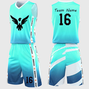 Jersey de baloncesto de secado rápido cómodo de alta calidad BSCI poliéster ropa deportiva estilo de verano conjuntos de talla grande para niños transpirable - Product Image 4