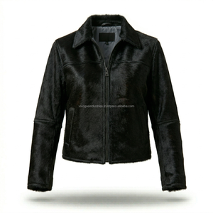 Veste en cuir véritable pour homme avec logo personnalisé OEM, en cuir de vache naturel à poils, haute qualité, vente en gros de vestes en cuir - Product Image 6