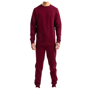 Outdoor Casual <b>Men</b> Sportswear High Street Plus Size Sweat Suit Fitness Gym Jogger 2 Piece Sets 100% Cotton <b>Fleece</b> - Product Image 1