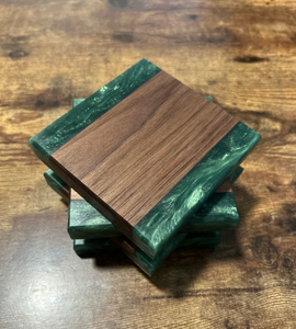 Sous-verre en bois et résine très exigeant Sous-verres en bois et résine indiens fabriqués à la main à des prix abordables - Product Image 3