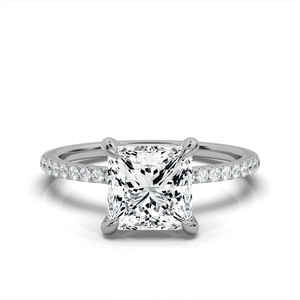 แหวนหมั้นทอง14K 18K แบบโรแมนติกแหวนแต่งงานแบบคลาสสิกแหวนเจ้าหญิงที่ตัด IGI ได้รับการรับรองเครื่องประดับที่ดีสำหรับ - Product Image 3