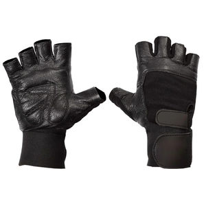 Gants de musculation pour la salle de sport, achat en gros, longs bracelets de poignet, cuir, musculation, gants de musculation pour la salle de sport - Product Image 1
