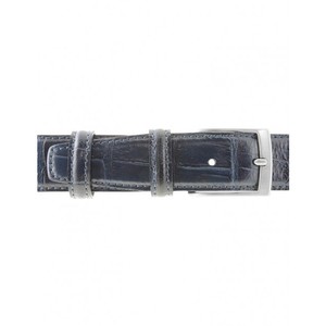 Cintura elegante italiana fatta a mano in vera pelle in vera pelle blu con stampa coccodrillo lunghezza 3.5 cm 105-135 cm per esportazione OEM - Product Image 3