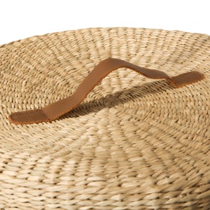 Panier de rangement tissé en jonc de mer rond pliable et écologique pour l'intérieur durable Articles ménagers de style bohème d'une capacité de plus de 35L - Product Image 5