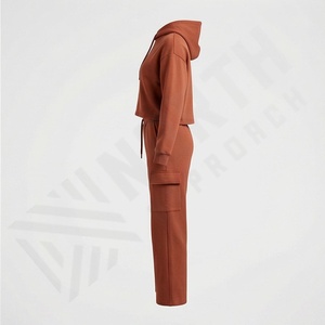 Nouveauté 2025, survêtement formel pour femmes, en toile unie, vêtements de sport d'hiver, tenue de sport de haute qualité, ensemble de course personnalisé - Product Image 3