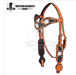 Ensemble de harnais et de bride de course équestre occidentale de qualité supérieure avec cuir et acier inoxydable confortable - Product Image 3