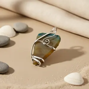 Colgante de Ágata Chapado en Rodio Oro Rosa para Mujer - Joyería de Plata 925 para Regalo - Product Image 3