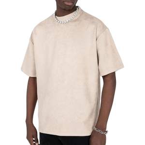 Camisetas de poliéster de algodón de calidad superior Loose Fit Drop Shoulder Secado rápido Cómodo Patrón sólido Último diseño Estilo formal - Product Image 4