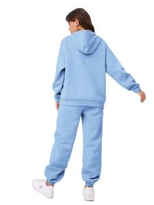 Conjunto de chándal para mujer Sudadera con capucha de lana cálida personalizada Chándales para mujer Chándales de alta calidad para mujer Estilo con capucha - Product Image 6