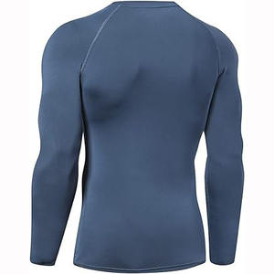 OEM impreso de compresión de manga larga MMA Jiu Jitsu Rashguard logotipo personalizado BJJ camisa para hombres al por mayor en blanco personalizable Rashguard - Product Image 3